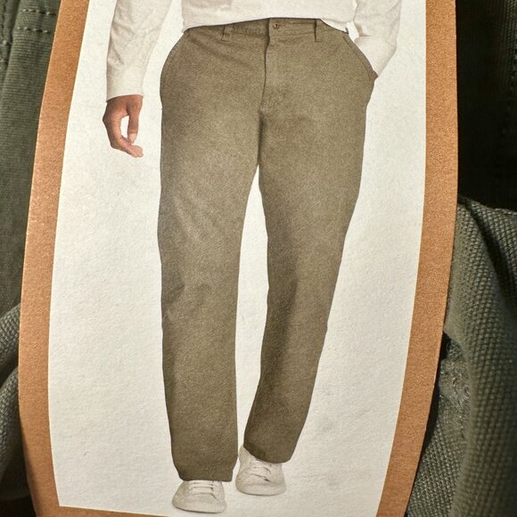 Eddie Bauer Men's Canvas Utility Work Pant Size 34X32 Green Stretch Durable NEW - Picture 12 of 13